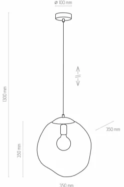Cheap Lampa wisząca z niesymetrycznym kloszem TK 4262 SOL | Kaja Oświetlenie Żyrandole Nowoczesne