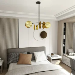 Store Lampa wisząca z nietypowymi abażurami 1326/4 MOTIF | Kaja Oświetlenie Żyrandole Nowoczesne