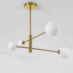 Store Lampa wisząca z obrotowymi ramionami LP-002/4P DORADO | Kaja Żyrandole Nowoczesne