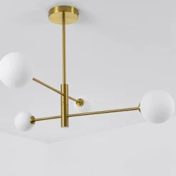 Store Lampa wisząca z obrotowymi ramionami LP-002/4P DORADO | Kaja Żyrandole Nowoczesne