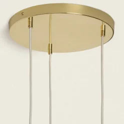 Best Lampa wisząca z obłymi, szklanymi kloszami ABR-3SKCLA CLARO | Kaja Żyrandole Nowoczesne