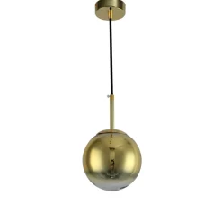 Store Lampa wisząca z okrągłym, złotym kloszem LP-2844/1P S GD z serii PALLA Żyrandole Nowoczesne