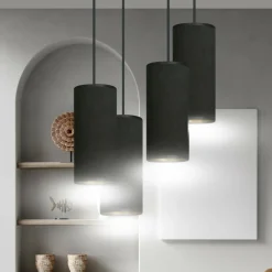 Best Lampa wisząca z pięcioma abażurami 1067/4PREM BENTE PREMIUM | Kaja Żyrandole Nowoczesne