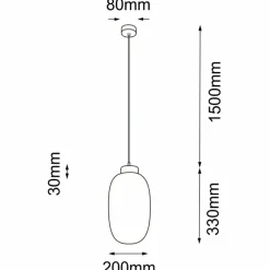 Best Sale Lampa wisząca z podłużnym kloszem ANT 5208 TANPO | Kaja Oświetlenie Żyrandole Nowoczesne