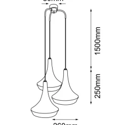 Clearance Lampa wisząca z podłużnymi abażurami ANT 5174 MAHAKA | Kaja Żyrandole Nowoczesne