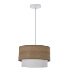 Outlet Lampa wisząca z podwójnym abażurem, biała 31-21694 z serii RUBEN | Kaja Oświetle Żyrandole Nowoczesne