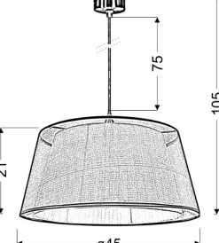 Sklep Kaja Lampa wisząca z podwójnym abażurem 31-24794 CHARLIE | Kaja Oświetlenie