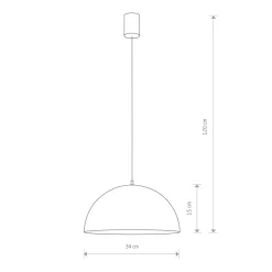 Flash Sale Lampa wisząca z półokrągłym kloszem 6367 HEMISPHERE | Kaja Oświetlenie Żyrandole Nowoczesne
