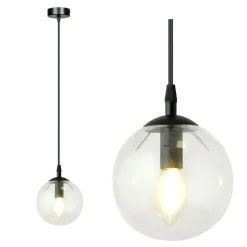 Hot Lampa wisząca z przezroczystym kulistym kloszem 711/1 | Kaja Żyrandole Nowoczesne