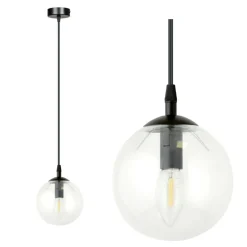 Hot Lampa wisząca z przezroczystym kulistym kloszem 711/1 | Kaja Żyrandole Nowoczesne