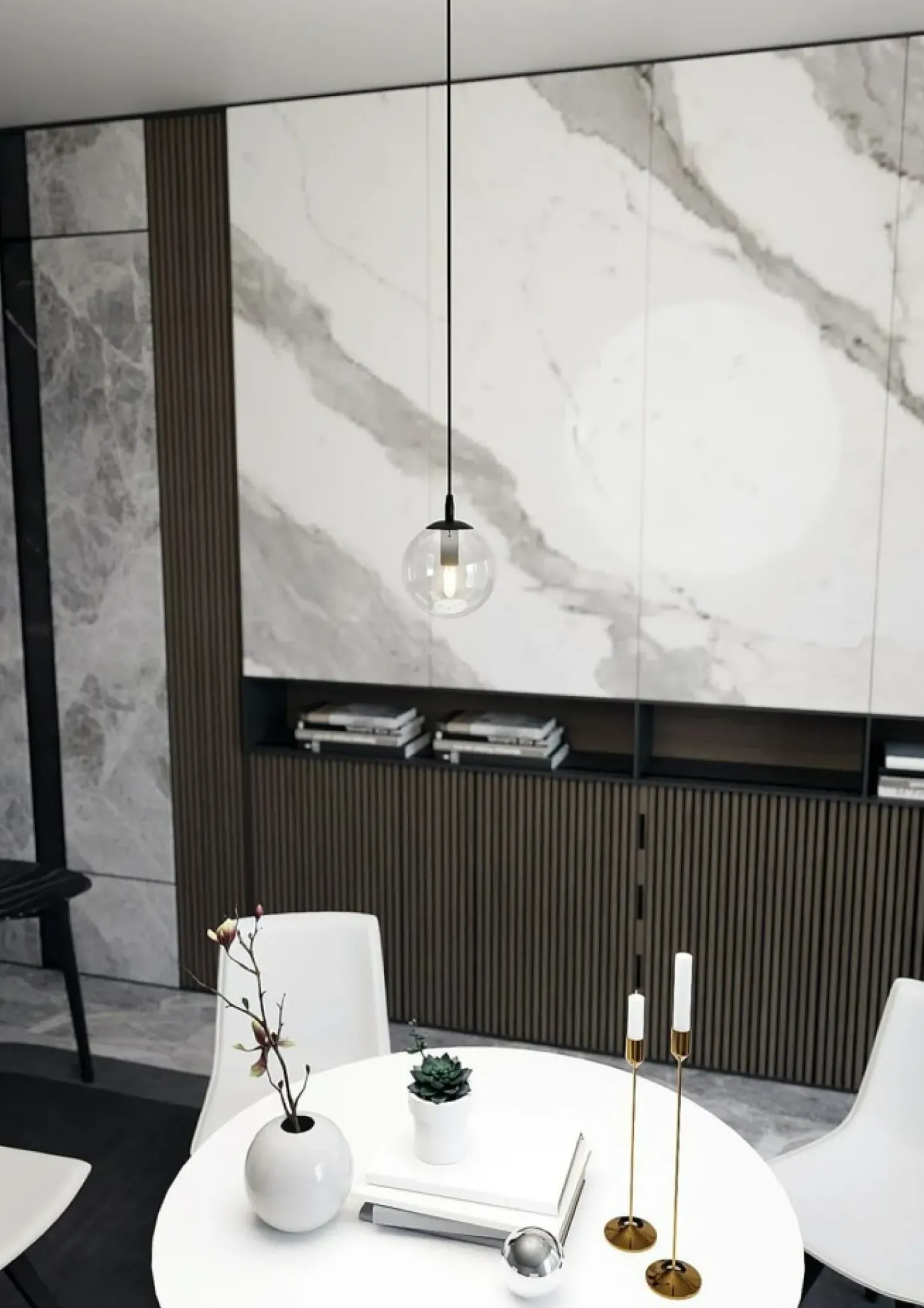 Hot Lampa wisząca z przezroczystym kulistym kloszem 711/1 | Kaja Żyrandole Nowoczesne