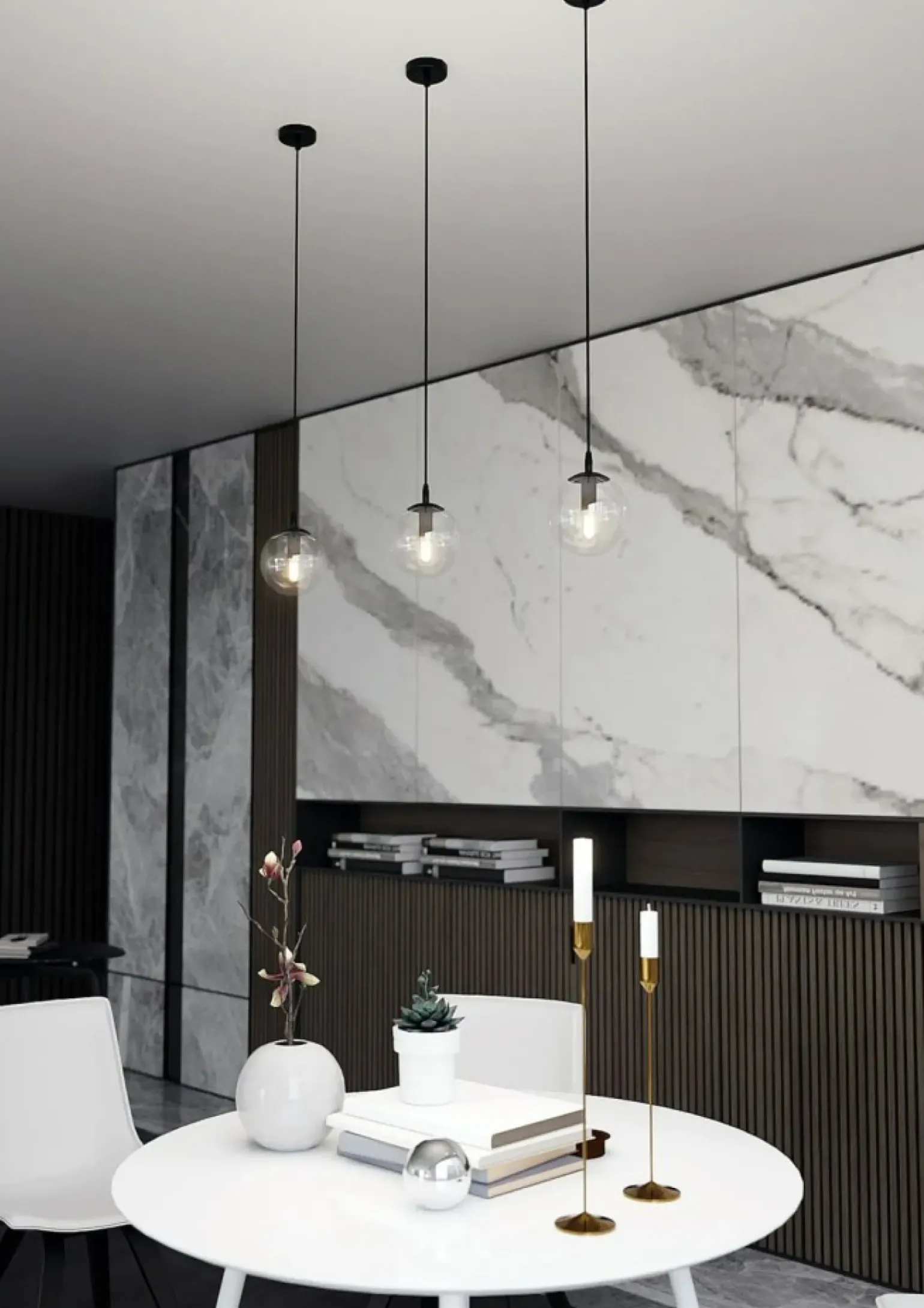 Hot Lampa wisząca z przezroczystym kulistym kloszem 711/1 | Kaja Żyrandole Nowoczesne