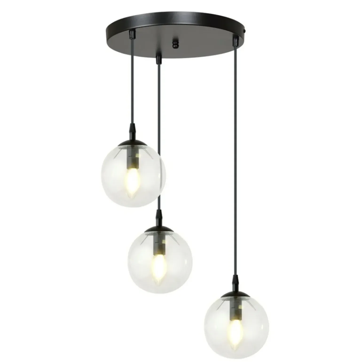 Cheap Lampa wisząca z przezroczystymi kloszami 711/3PREM | Kaja Oświetlenie Żyrandole Nowoczesne