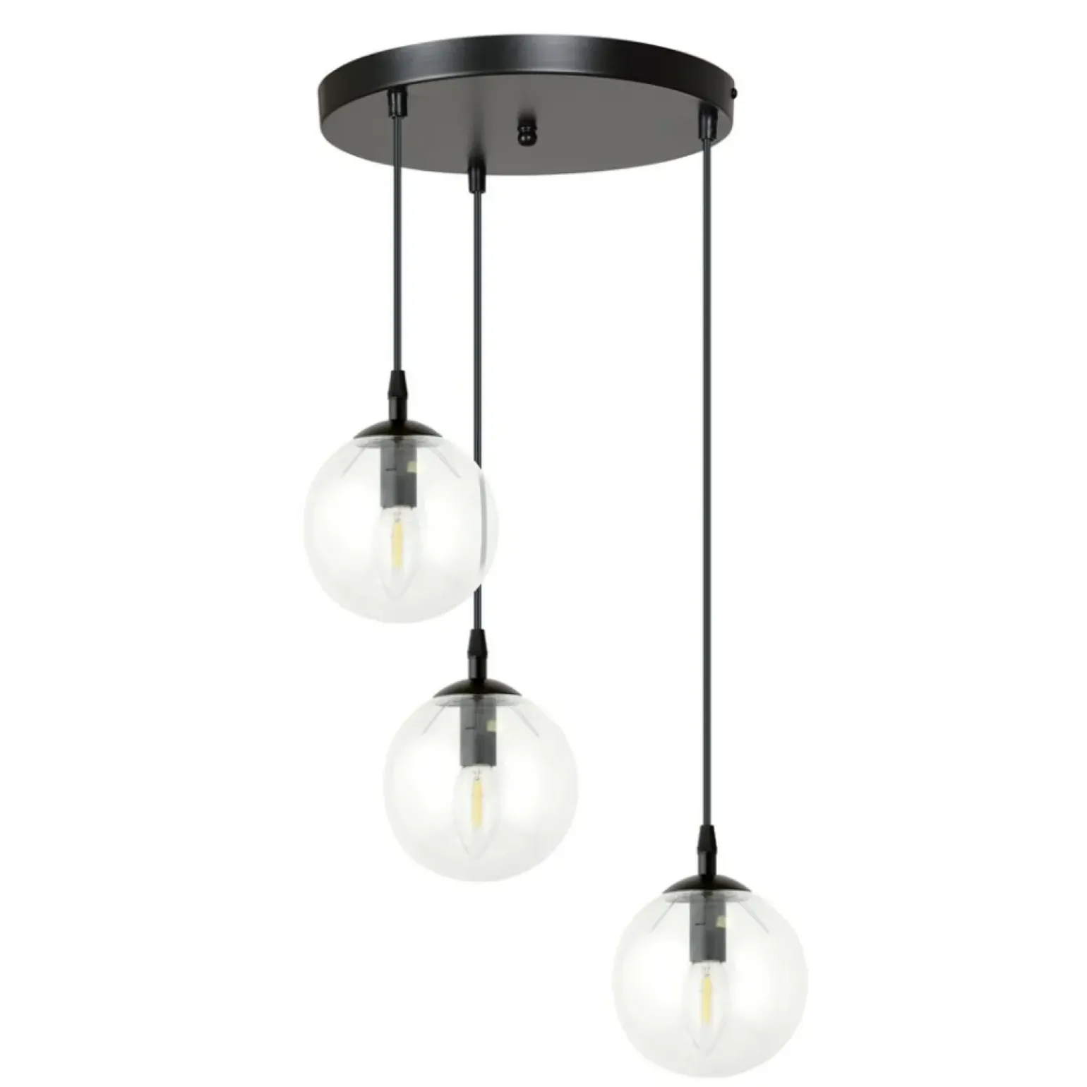 Cheap Lampa wisząca z przezroczystymi kloszami 711/3PREM | Kaja Oświetlenie Żyrandole Nowoczesne