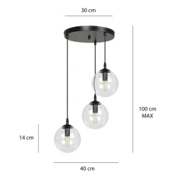 Cheap Lampa wisząca z przezroczystymi kloszami 711/3PREM | Kaja Oświetlenie Żyrandole Nowoczesne