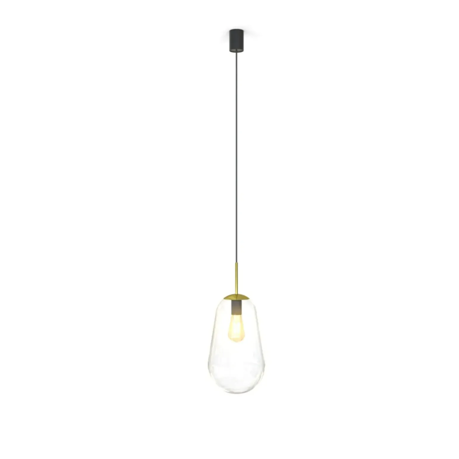 Clearance Lampa wisząca z przezroczystym szklanym kloszem 8672 | Kaja Żyrandole Nowoczesne