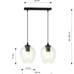 Fashion Lampa wisząca z przezroczystymi kloszami 679/2 ISTAR | Kaja Żyrandole Nowoczesne
