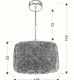 Online Lampa wisząca z rattanowym abażurem 31-51141 PANDA | Kaja Oświetlenie Żyrandole Nowoczesne