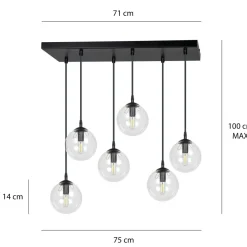 Fashion Lampa wisząca z regulacją wysokości kloszy 711/6 | Kaja Oświetlenie Żyrandole Nowoczesne