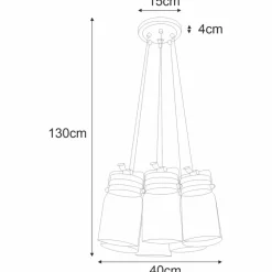 Sale Lampa wisząca z regulowanymi zwisami K-8004-6 RAVEN | Kaja Oświetlenie Żyrandole Nowoczesne