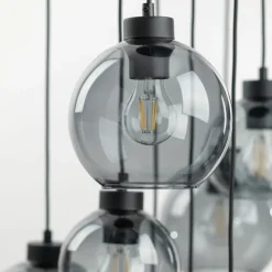 Store Lampa wisząca z różnymi kloszami TK 10208 CUBUS GRAPHITE | Kaja Żyrandole Nowoczesne