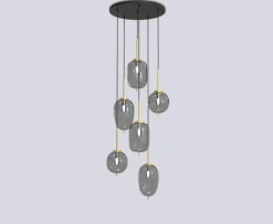 New Lampa wisząca z różnymi kloszami WF 5007-502 BELLEVILLE | Kaja Żyrandole Nowoczesne