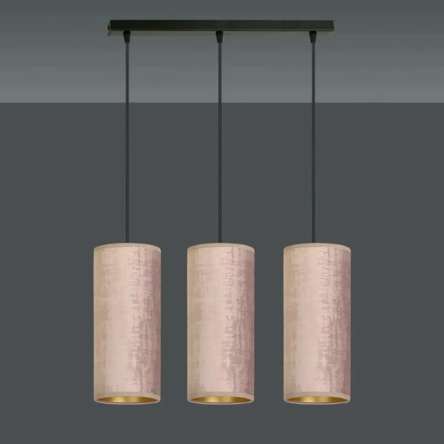 Best Sale Lampa wisząca z różowymi abażurami 1061/3 BENTE | Kaja Oświetlenie Żyrandole Nowoczesne