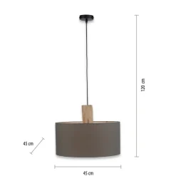 Discount Lampa wisząca z m abażurem 15112-15 z serii LINEN | Kaja Żyrandole Nowoczesne