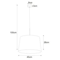 New Lampa wisząca z m abażurem K-4370 REMI GRAY | Kaja Oświetlenie Żyrandole Nowoczesne