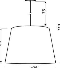 Sklep Kaja Lampa wisząca z szerokim abażurem 31-32324 AMERICANO | Kaja