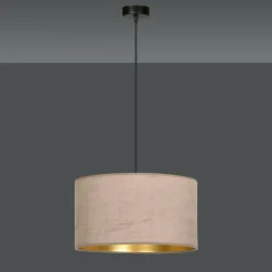 Best Lampa wisząca z szerokim, różowym abażurem 1053/1 HILDE | Kaja Żyrandole Nowoczesne