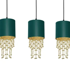 Sklep Kaja Lampa wisząca z trzema abażurami, kryształowa MLP64500 z serii ALMERIA | Kaja Oś