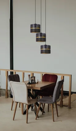 Sklep Kaja Lampa wisząca z trzema ażurowymi abażurami K-5222 z serii ZIMBO | Kaja