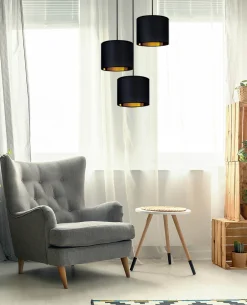 Sklep Kaja Lampa wisząca z trzema dekoracyjnymi abażurami K-4326 | Kaja