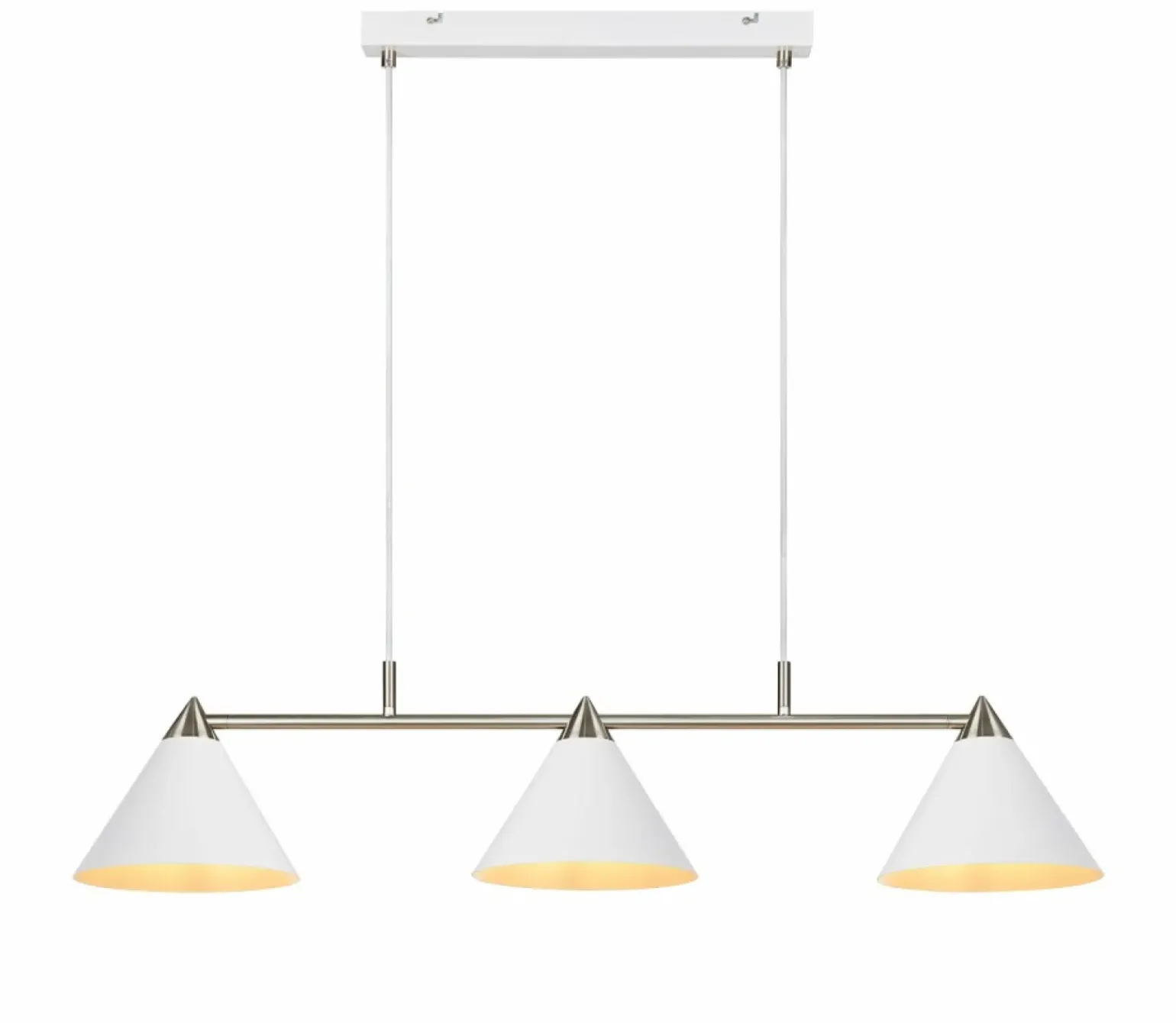 Best Lampa wisząca z trzema kloszami na linkach 108075 | Kaja Oświetlenie Żyrandole Nowoczesne