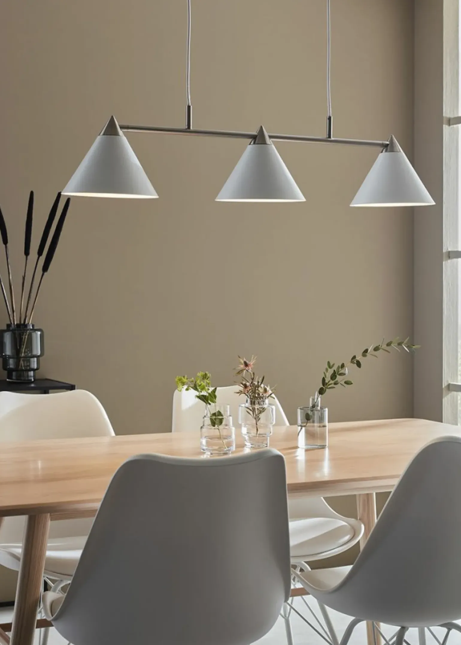 Best Lampa wisząca z trzema kloszami na linkach 108075 | Kaja Oświetlenie Żyrandole Nowoczesne