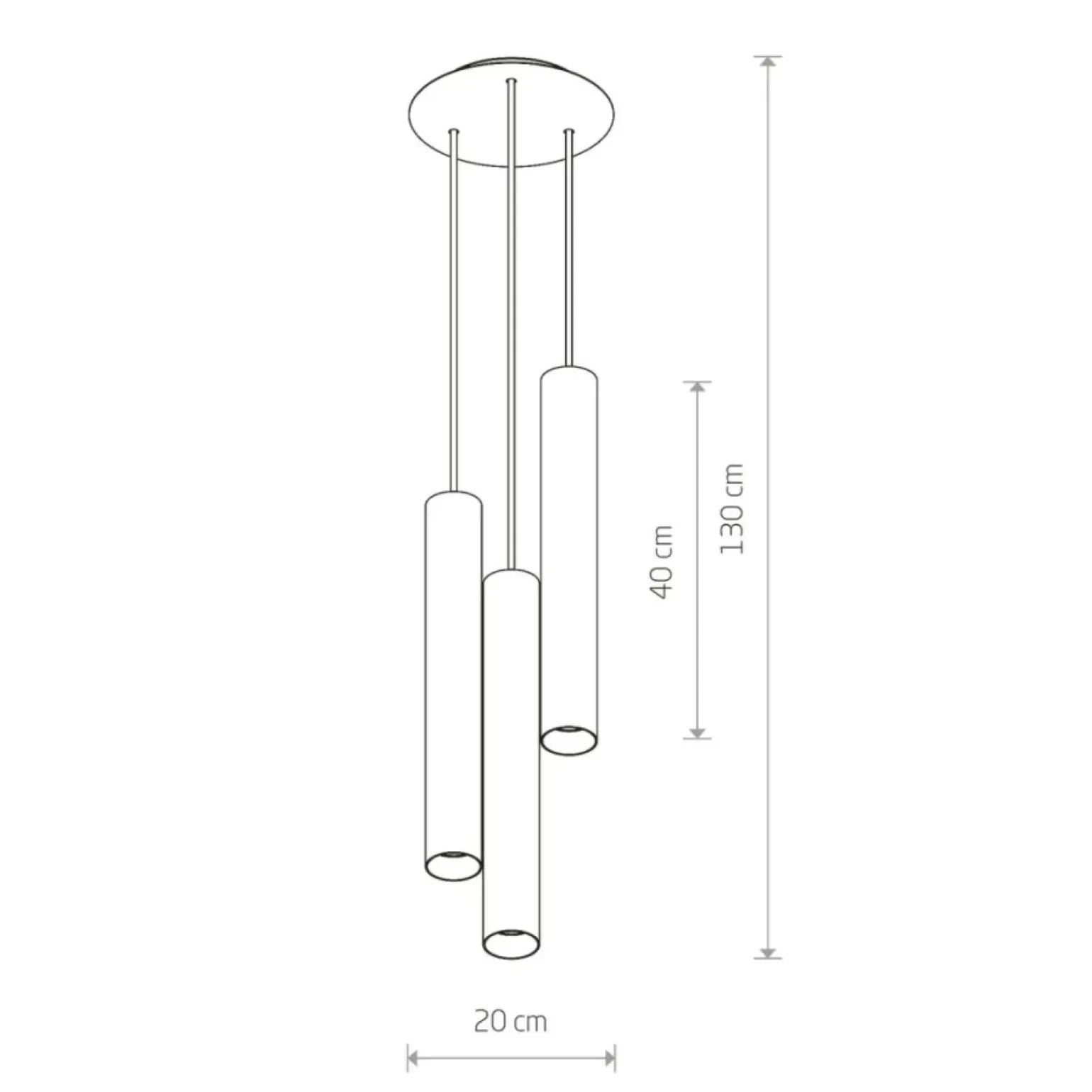 Store Lampa wisząca z trzema tubami na podsufitce 8915 | Kaja Oświetlenie Żyrandole Nowoczesne