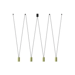 New Lampa wisząca z tubami, w kolorze mosiężnym 7610 | Kaja Oświetlenie Żyrandole Nowoczesne