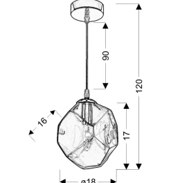 Sklep Kaja Lampa wisząca z m kloszem 31-42934 JEWEL | Kaja Oświetlenie
