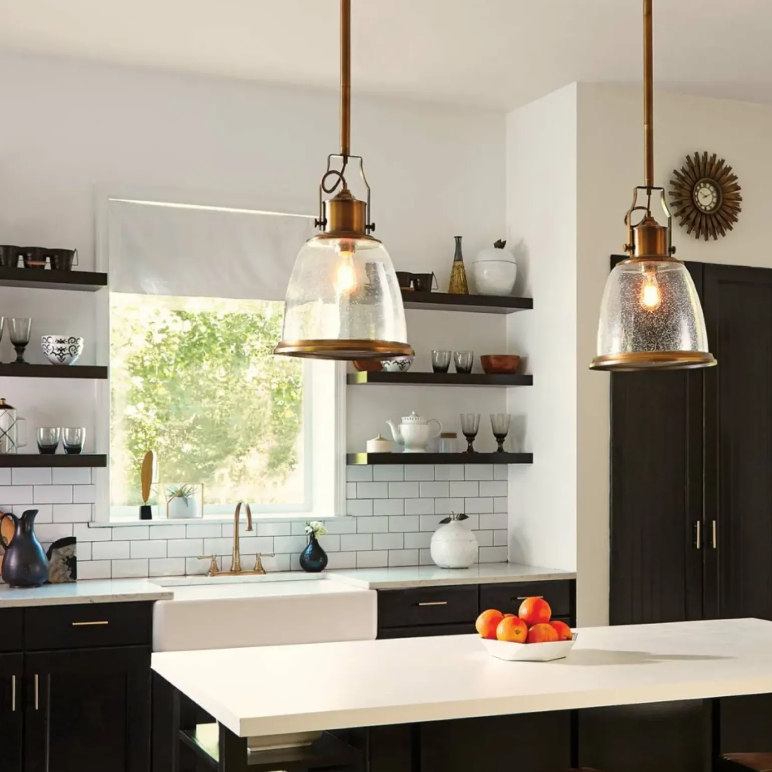 Sklep Kaja Lampa wisząca z unikalnym szkłem FE-HOBSON-P-M-AB z serii HOBSON