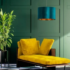 Hot Lampa wisząca z welurowym abażurem TK 6169 TERCINO | Kaja Oświetlenie Żyrandole Nowoczesne