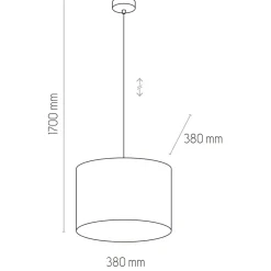 Hot Lampa wisząca z welurowym abażurem TK 6169 TERCINO | Kaja Oświetlenie Żyrandole Nowoczesne