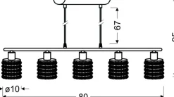 Sklep Kaja Lampa wisząca z wiszącymi kryształkami 35-35724 ROYAL | Kaja