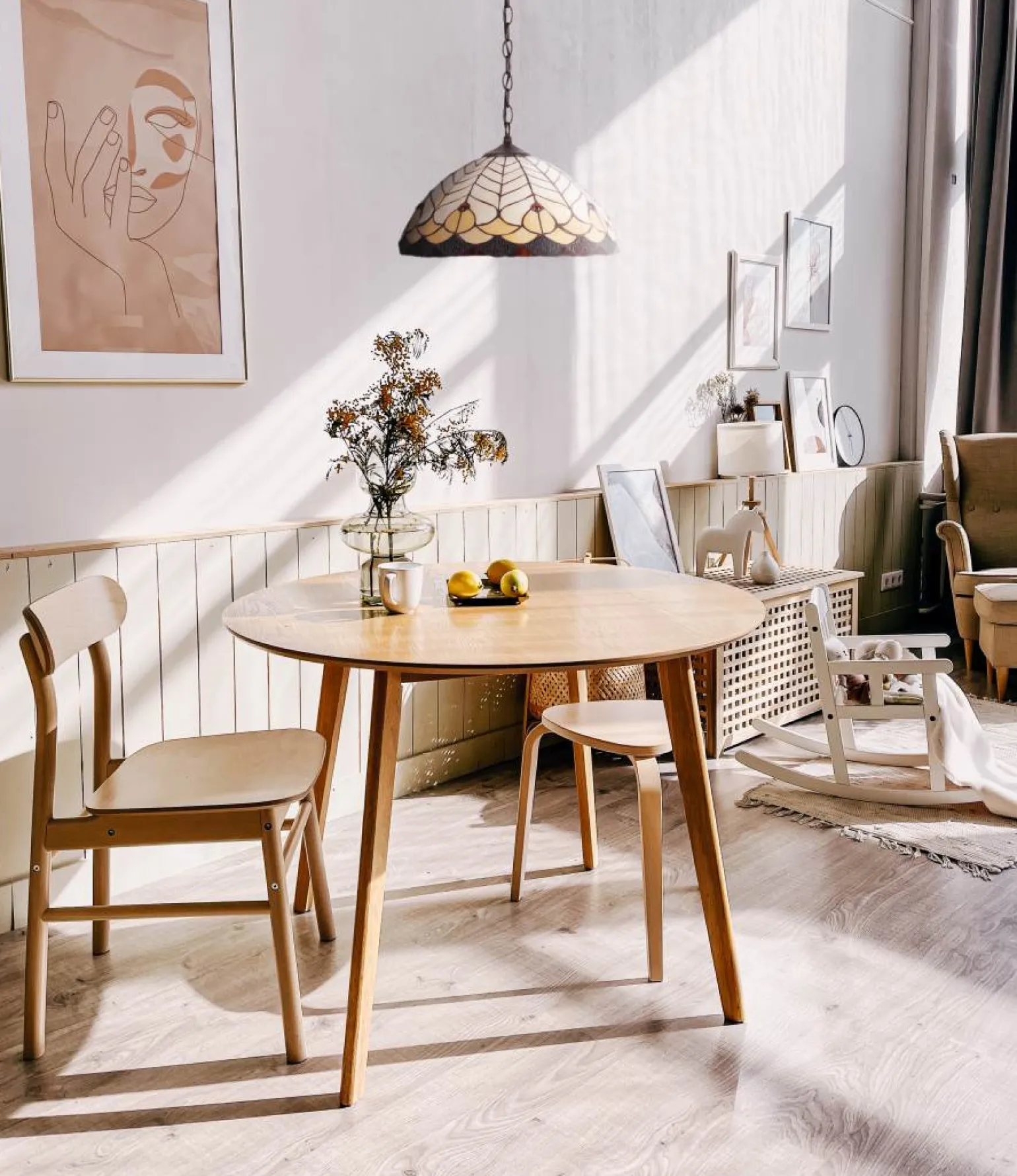 Sklep Kaja Lampa wisząca z witrażowym kloszem K-P161551 SARGAN | Kaja Oświetlenie