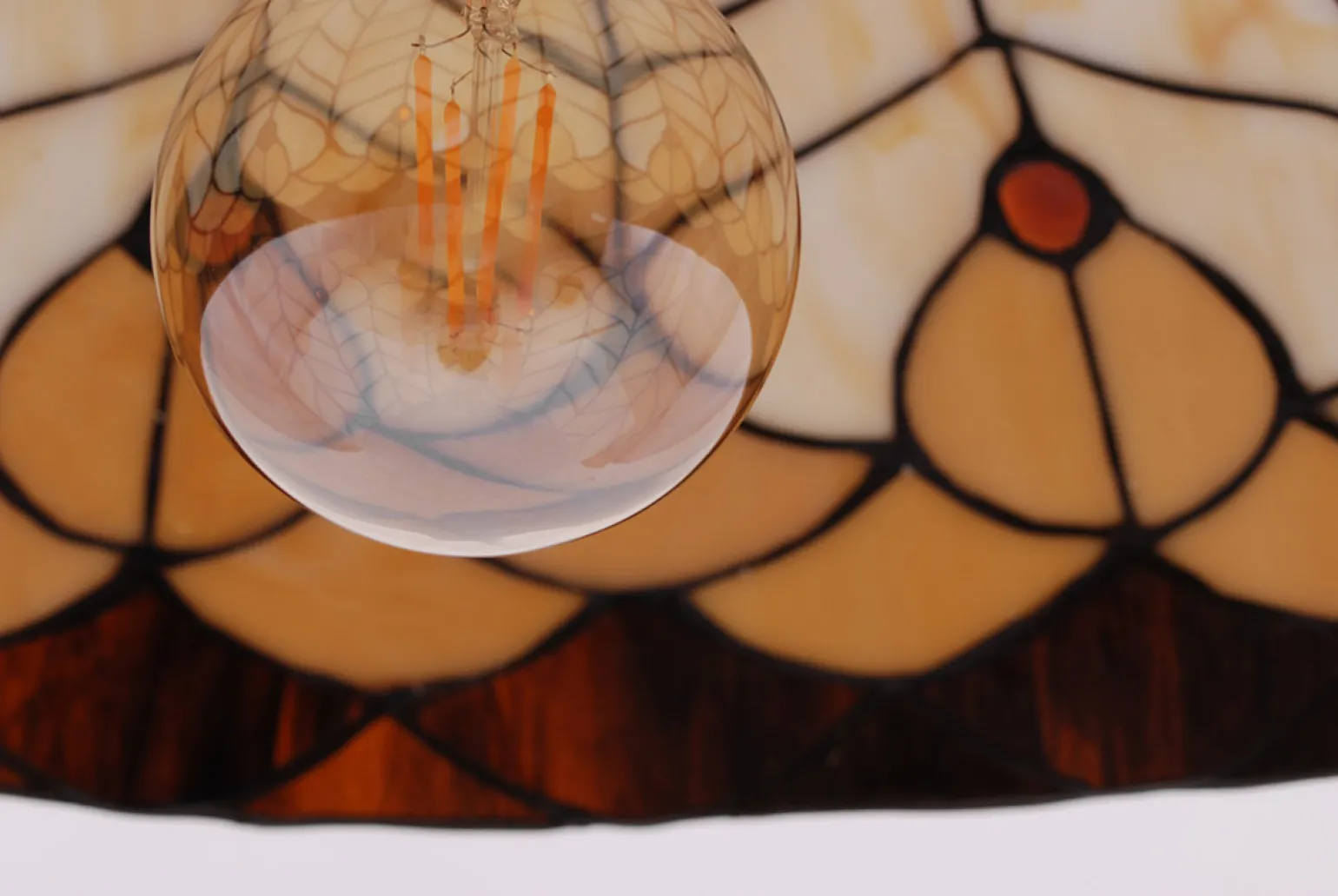 Sklep Kaja Lampa wisząca z witrażowym kloszem K-P161551 SARGAN | Kaja Oświetlenie