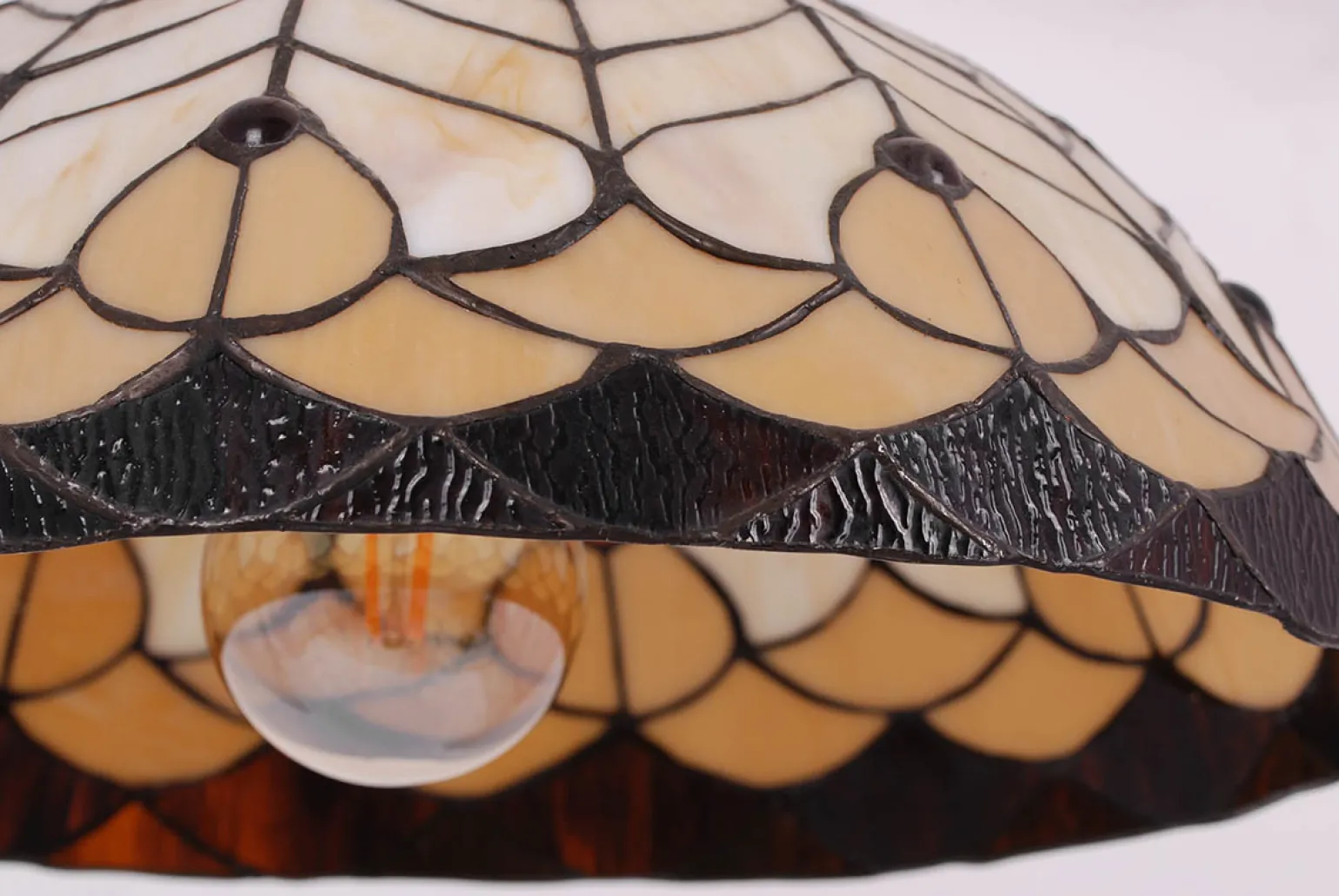 Sklep Kaja Lampa wisząca z witrażowym kloszem K-P161551 SARGAN | Kaja Oświetlenie