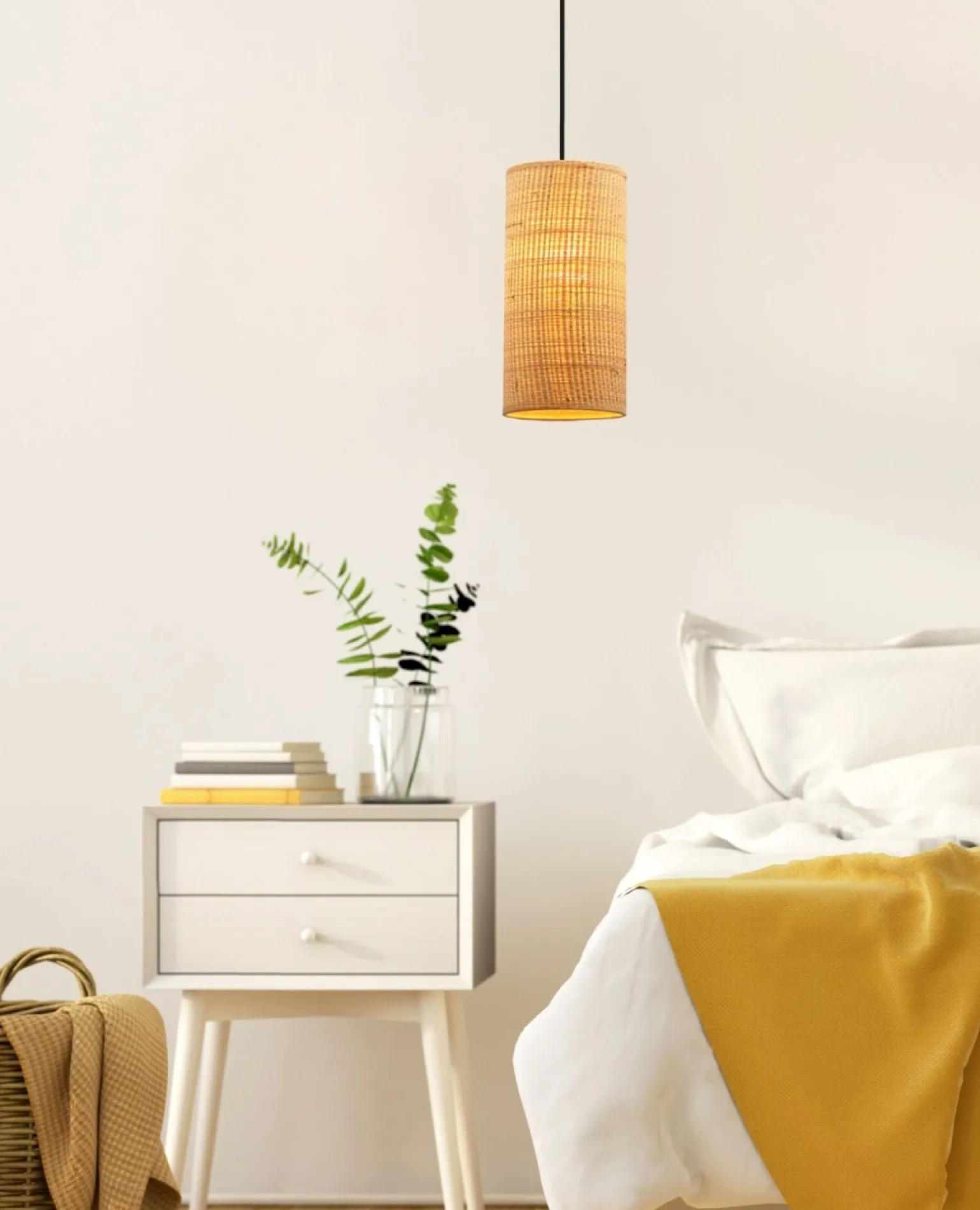 Sklep Kaja Lampa wisząca z wąskim, beżowym abażurem 31-19622 z serii FLE