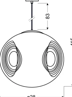 Sklep Kaja Lampa wisząca z m kloszem 31-51226 CLUB | Kaja Oświetlenie