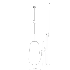 Best Lampa wisząca ze szklanym m kloszem 8671 | Kaja Żyrandole Nowoczesne