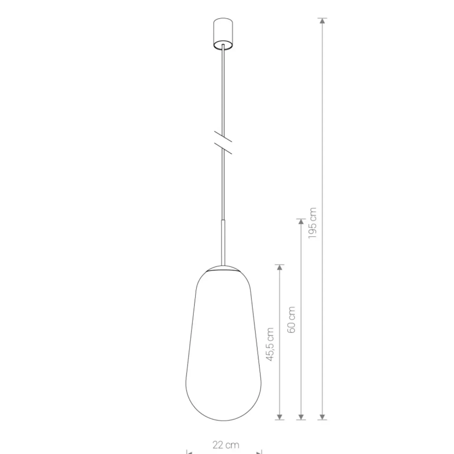 Best Lampa wisząca ze szklanym m kloszem 8671 | Kaja Żyrandole Nowoczesne